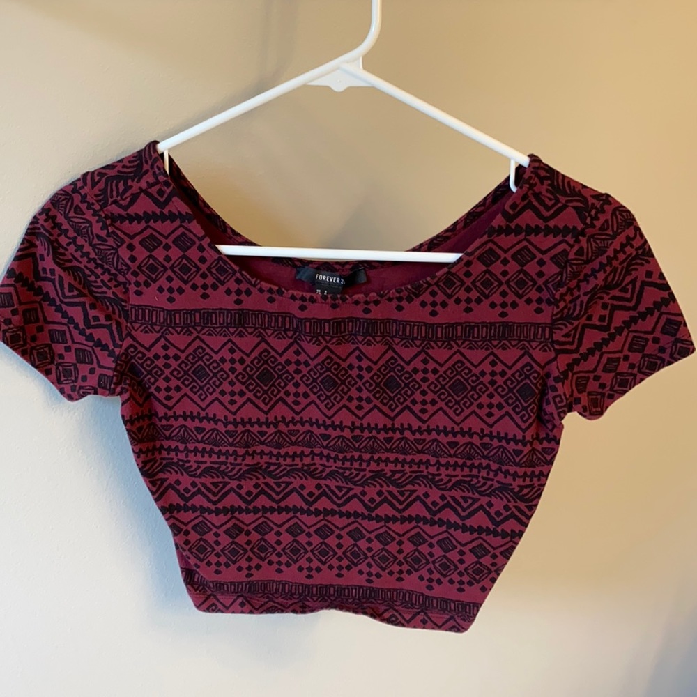 Aztec Prtinted Crop Top